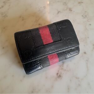 Gucci Sherry Line Black Key Wallet Key Case